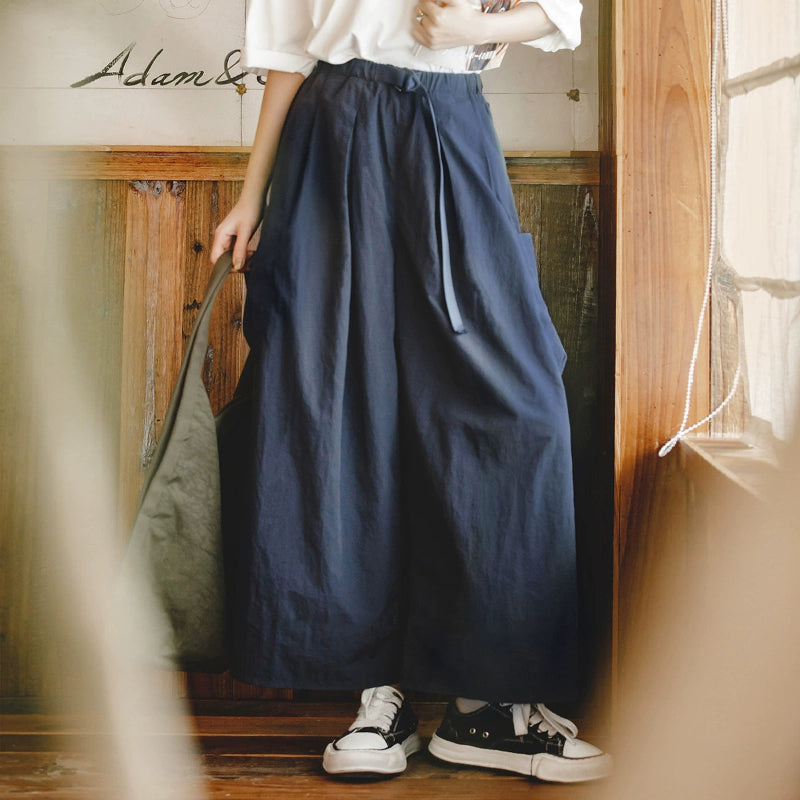 Casual Wide-Leg Work Pants V0648
