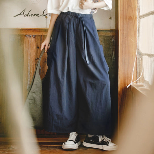Casual Wide-Leg Work Pants V0648