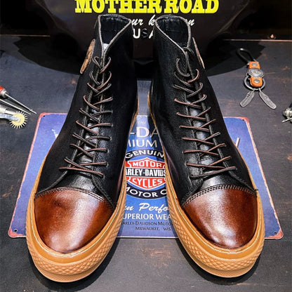 Vintage Cowhide High-Top Boots V0625