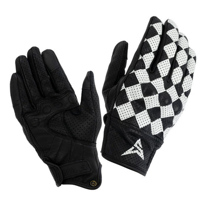 Retro Checkered Rider Gloves V0560