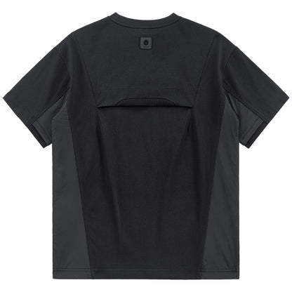 Splicing pocket short sleeve Tee V0588