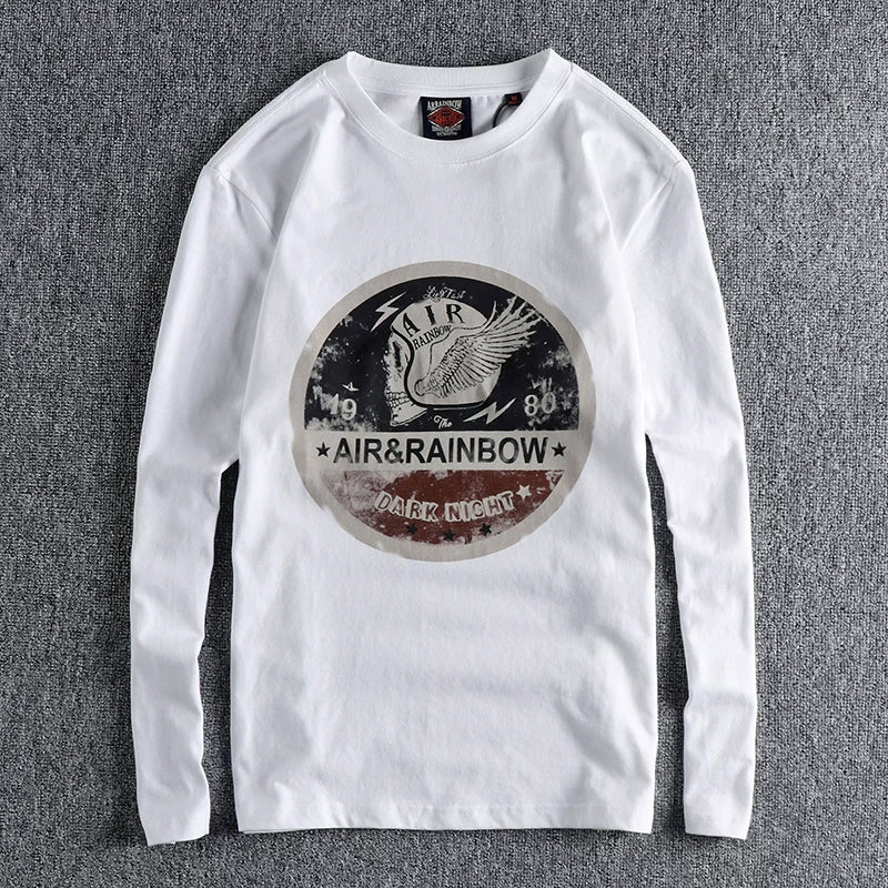 Skull Biker Long Sleeve T-Shirt V0935