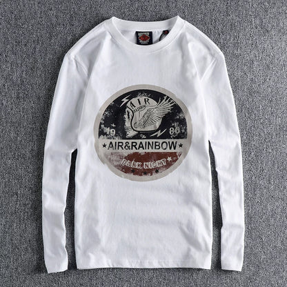 Skull Biker Long Sleeve T-Shirt V0935