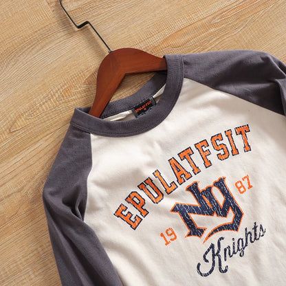 Retro Letter Print T-Shirt V0933
