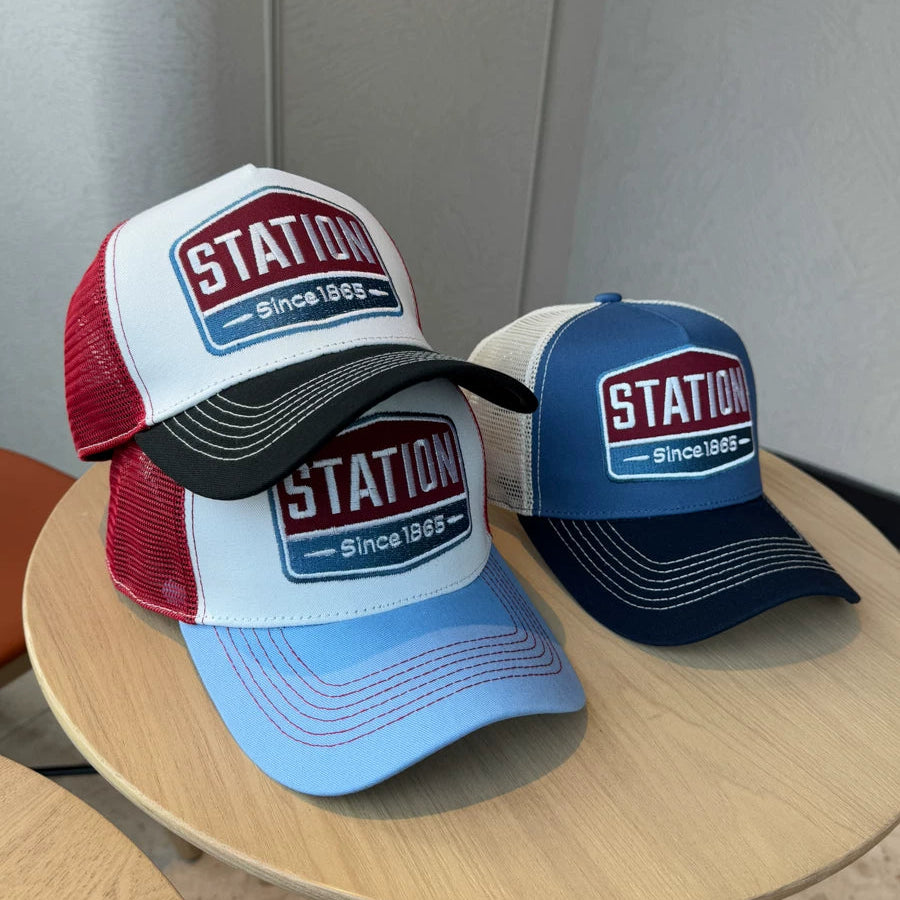 Two-Tone Embroidered Trucker Cap V1004