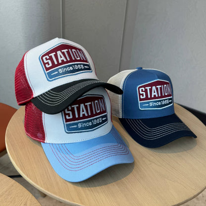 Two-Tone Embroidered Trucker Cap V1004
