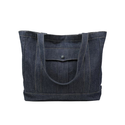 Artistic Red Denim Tote Bag V1000