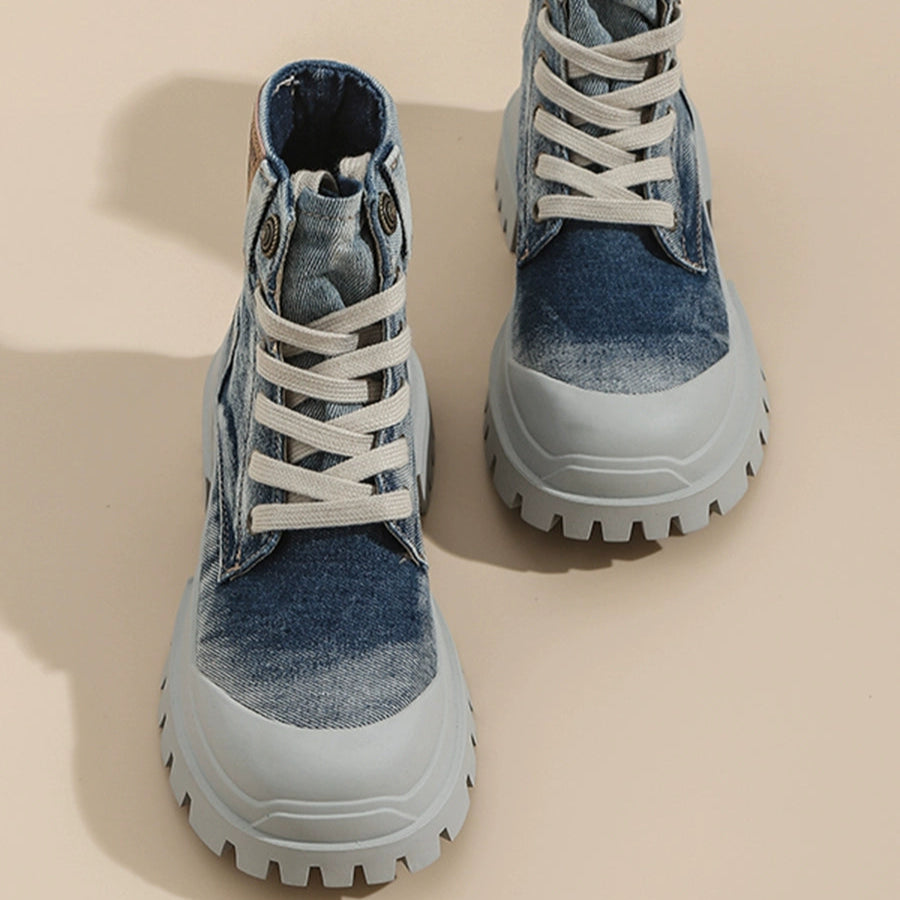 Retro Blue Cowboy Boots V0772