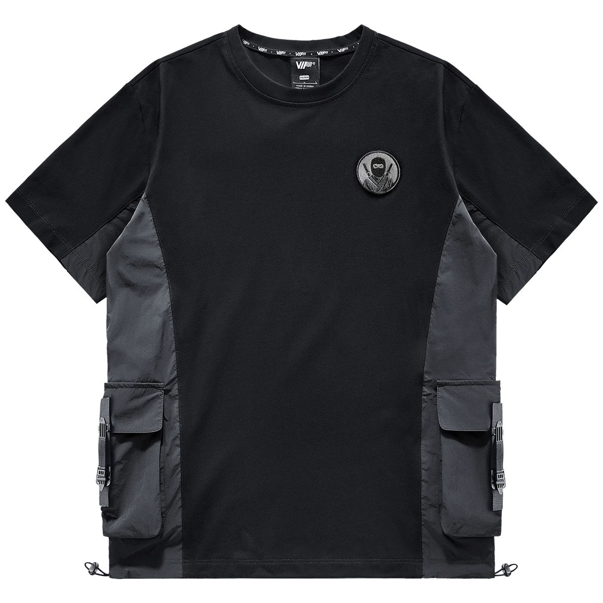 Ninja Embroidered Multi-Pocket Tee V0597
