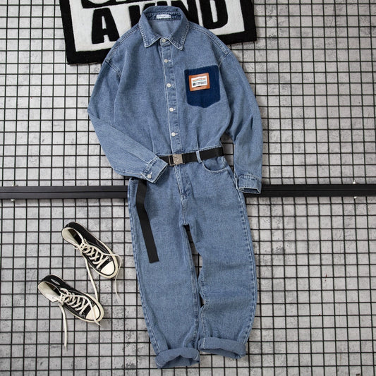 Casual Denim Jumpsuit V0623