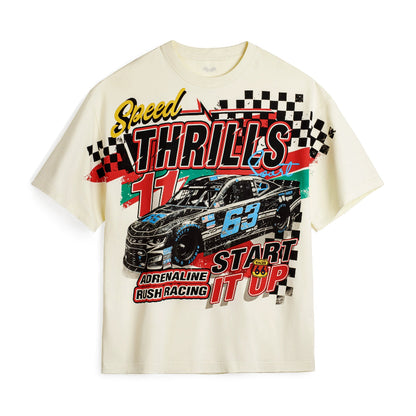 Retro Racer Oversized Tee V0628