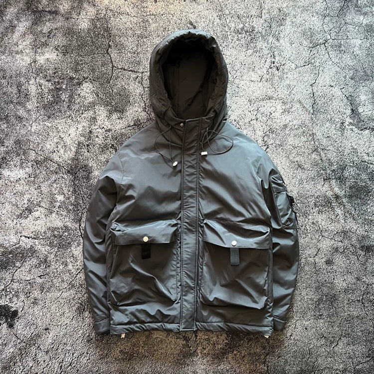 Retro Hooded Down Jacket V0861