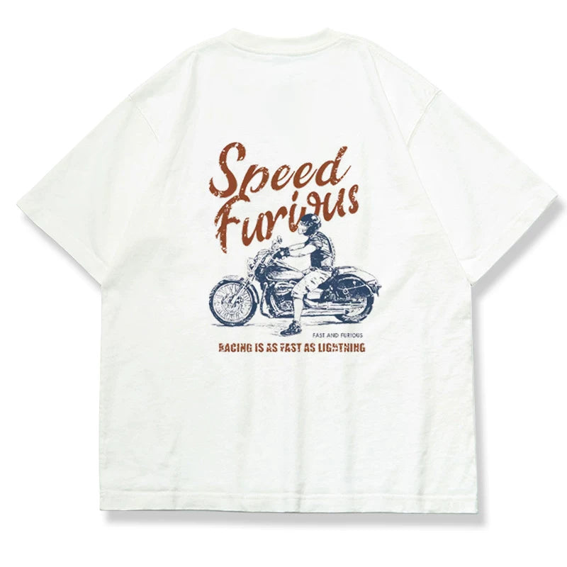 Heavyweight Biker T-Shirt V0945