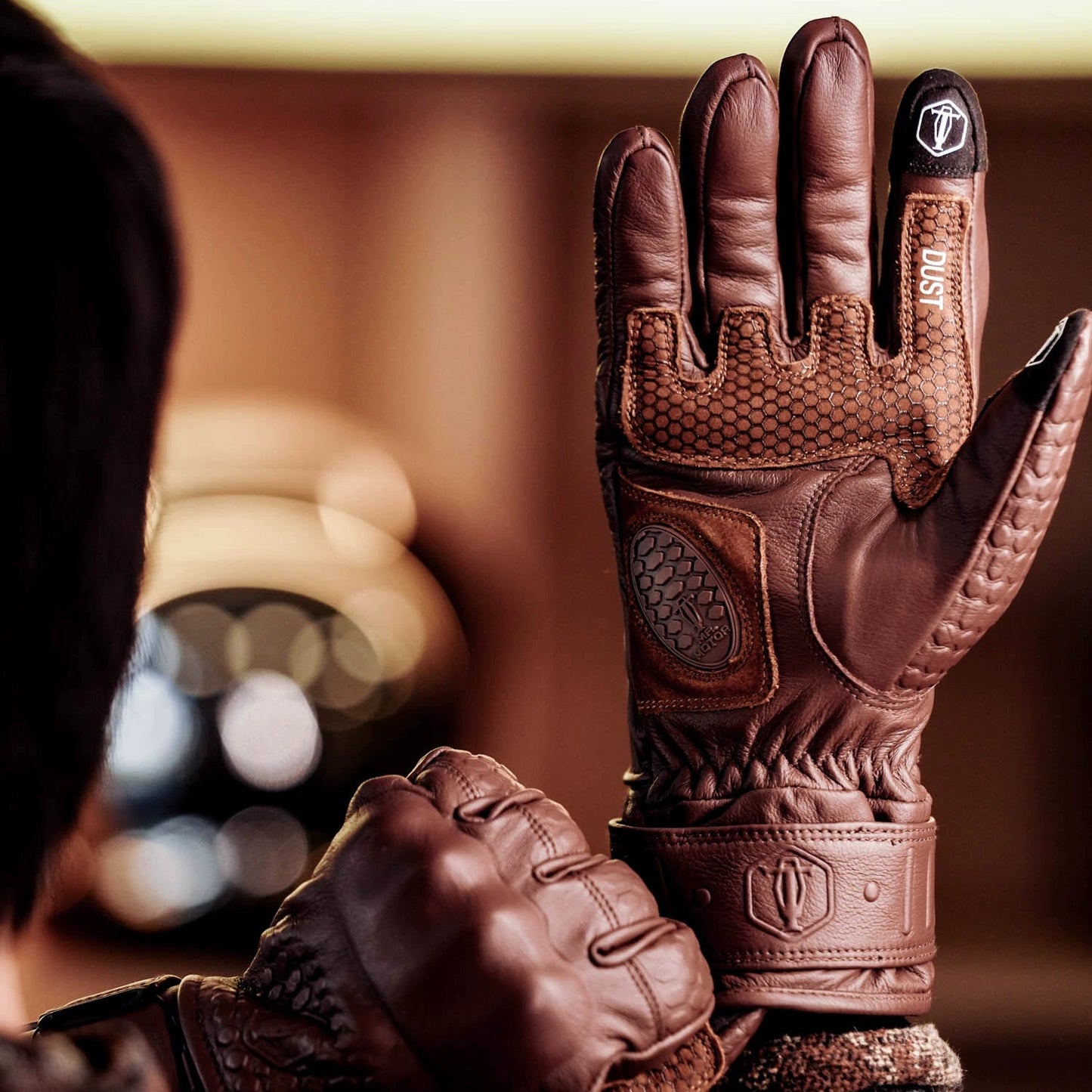 Vintage Leather Motorcycle Gloves V0862