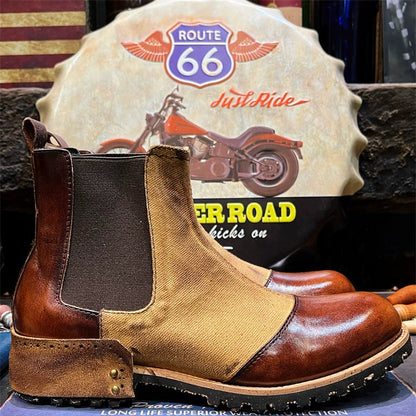 Retro High-Top Chelsea Boots V0806