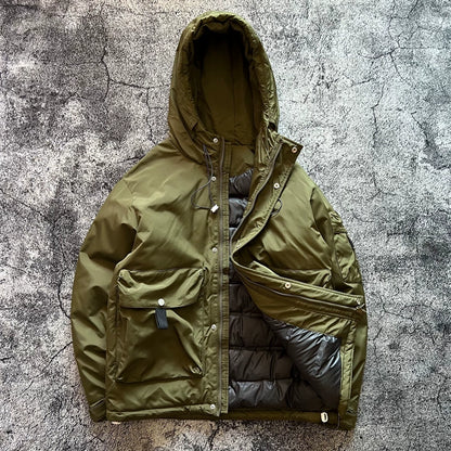 Retro Hooded Down Jacket V0861