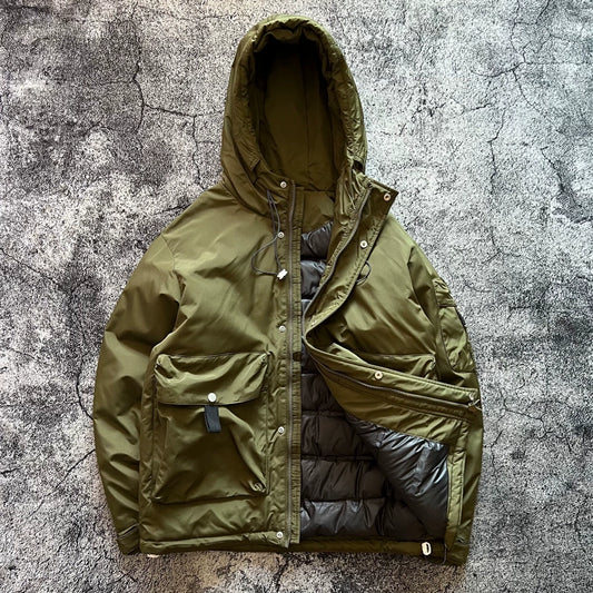 Retro Hooded Down Jacket Z0861