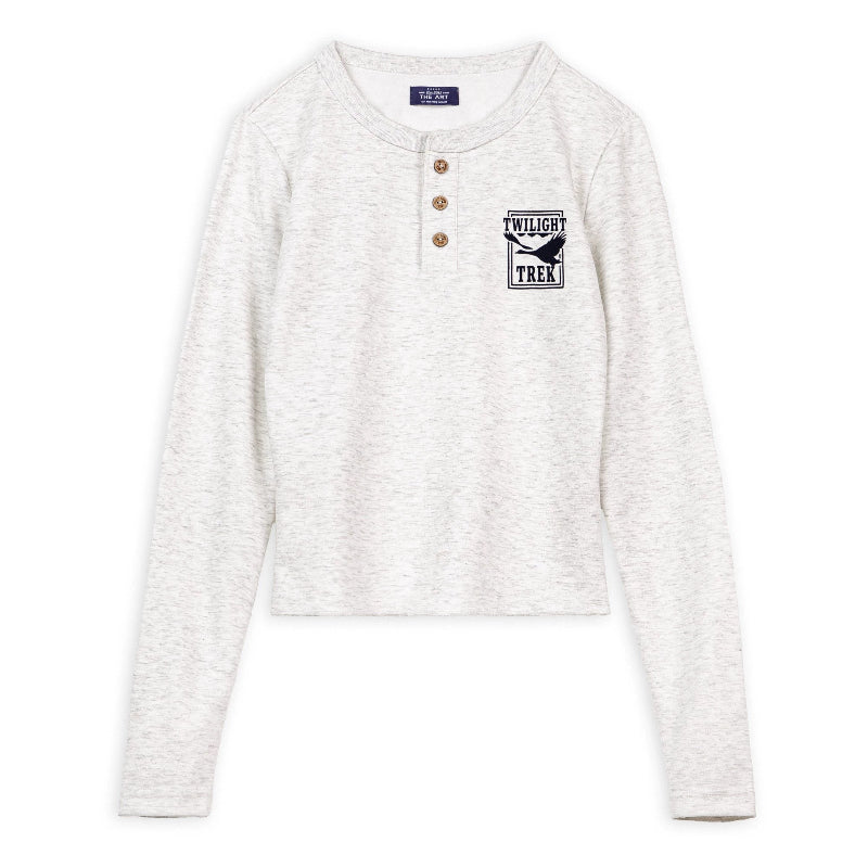 Retro Soft Henley Shirt V0632