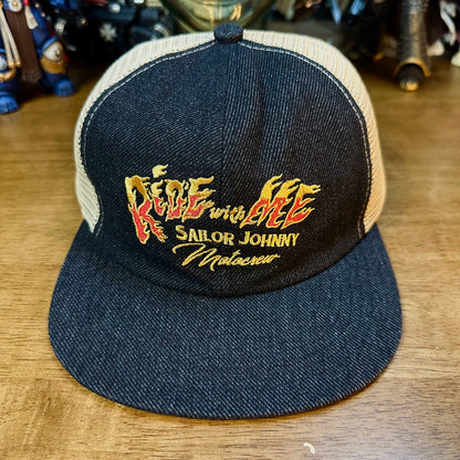 Ride With Fire Trucker Cap V1039