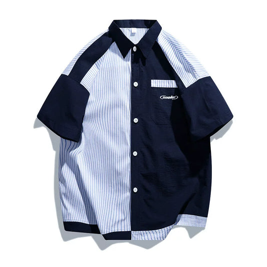 Oversized Striped Shirt V0656