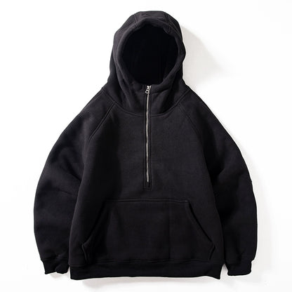 Warm Half-Zip  Fleece Hoodie V0839