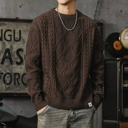 American Chunky Cable-Knit Sweater V1067