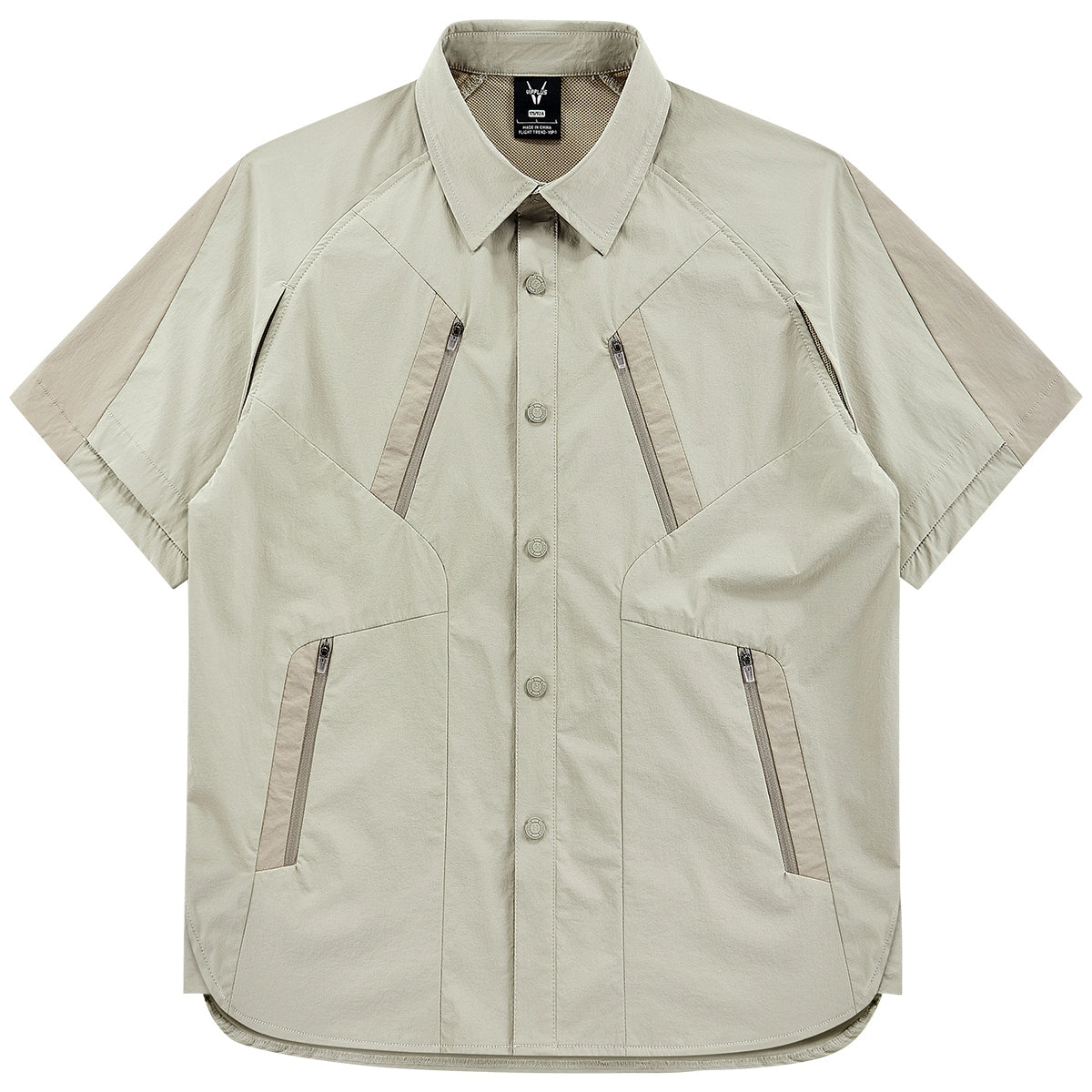 Deconstructed Color-Block Casual Shirt V0589