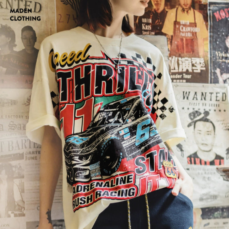 Retro Racer Oversized Tee V0628