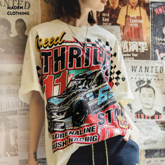 Retro Racer Oversized Tee V0628