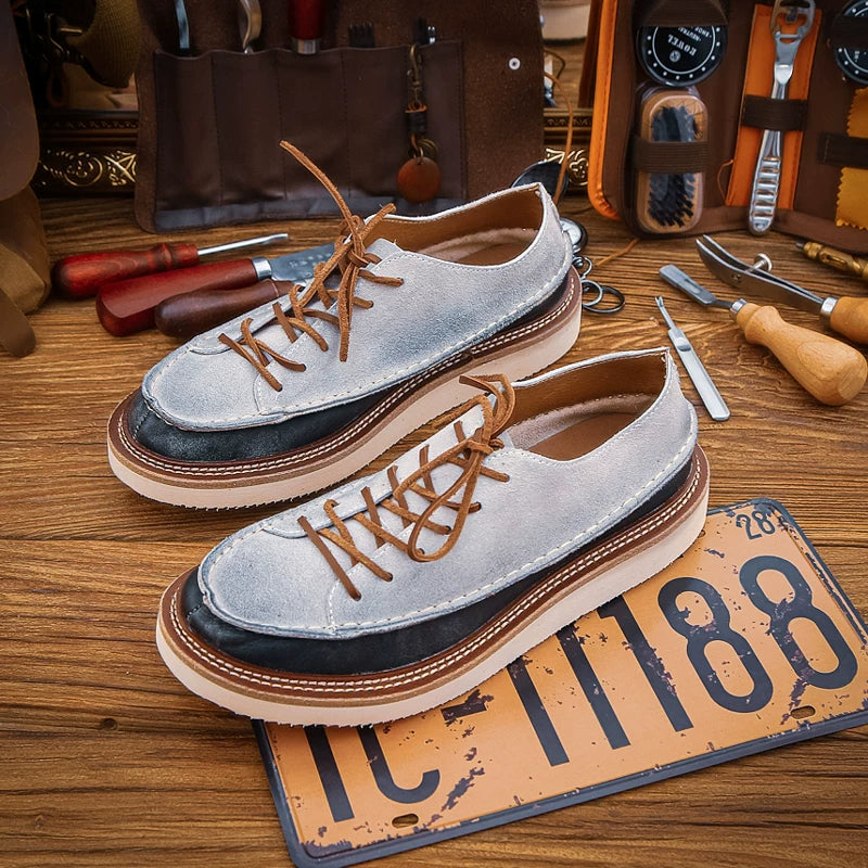 Casual Leather Low-cut Shoes V1033
