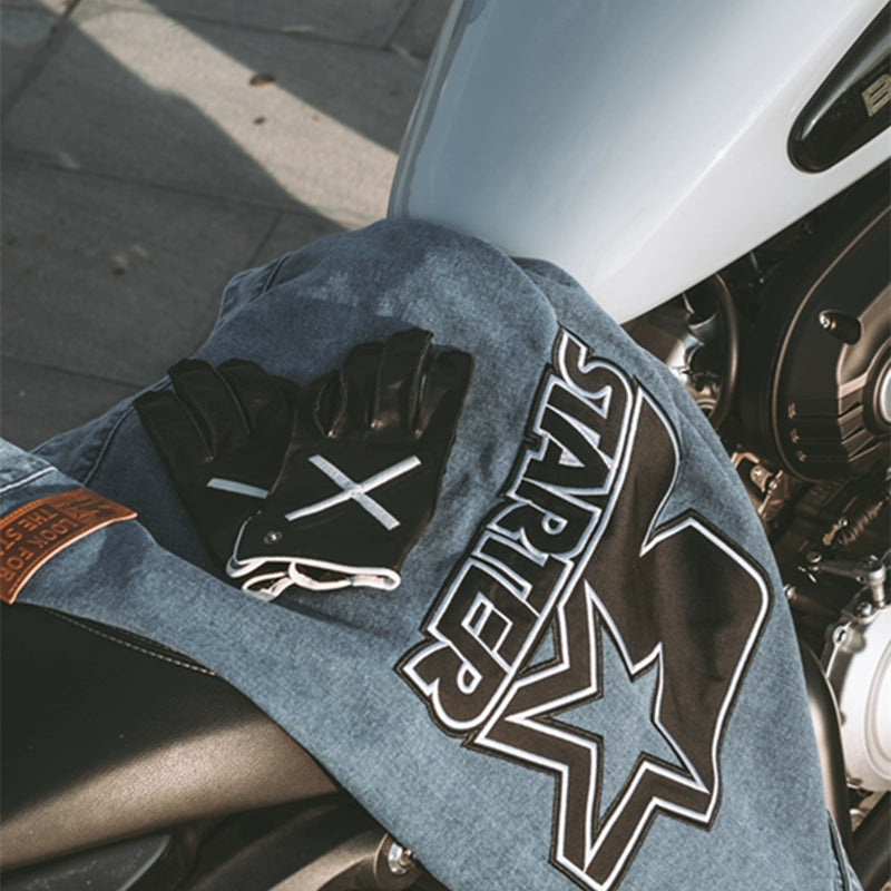 Retro Leather Motorcycle Gloves V0847