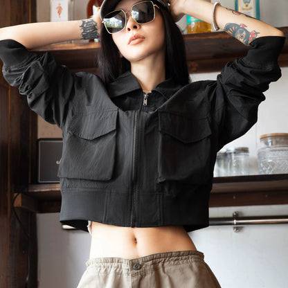 Retro Biker Aviator Jacket V0653