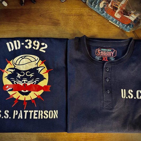 Vintage Wash Heavyweight Henley Sweat Shirt V1040