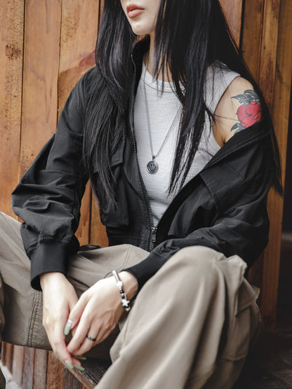 Retro Biker Aviator Jacket V0653