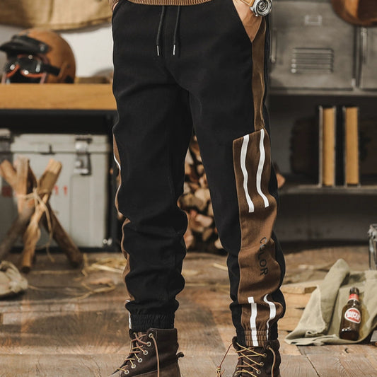 Color-Block Casual Work Pants V0707