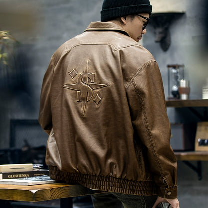 Retro Biker PU Jacket V0832