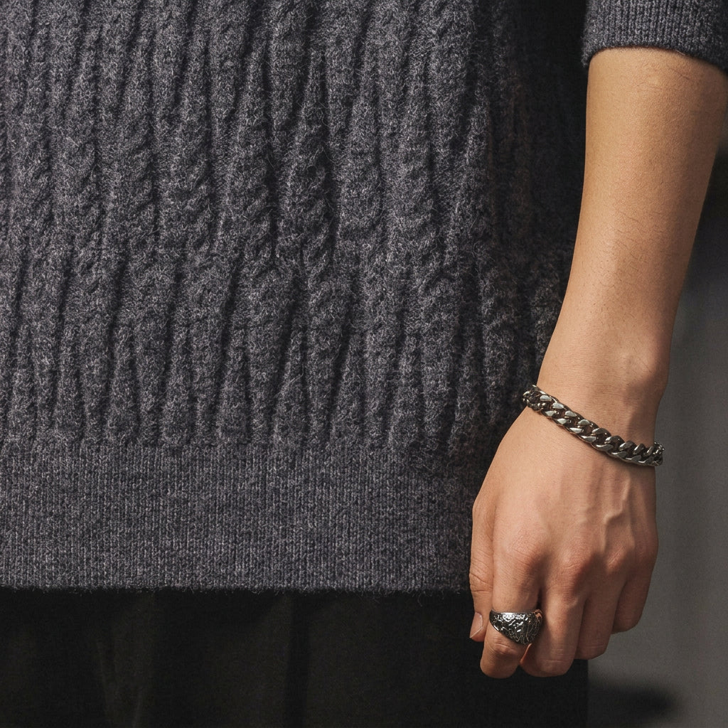 Winter Cable-Knit Relaxed-Fit Sweater V1068