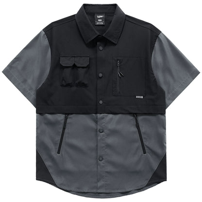 Color Clash Utility Shirt V0591