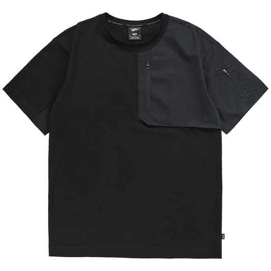 Shoulder pocket simple Tee V0602