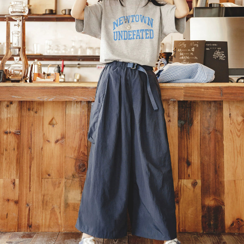 Casual Wide-Leg Work Pants V0648