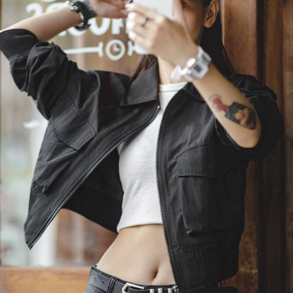 Retro Biker Aviator Jacket V0653