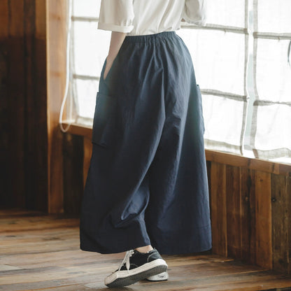 Casual Wide-Leg Work Pants V0648