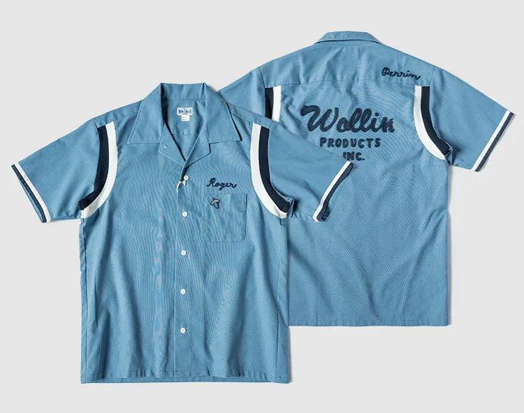 Embroidered Cuban-Collar Shirt V0997
