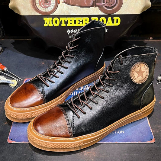 Vintage Cowhide High-Top Boots V0625