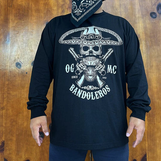 Big size Biker Long Sleeve Tee V0811