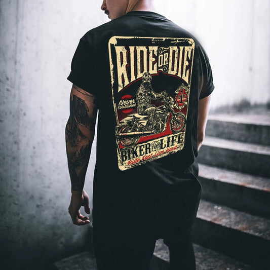 Biker Vibe Cotton Tee V0758
