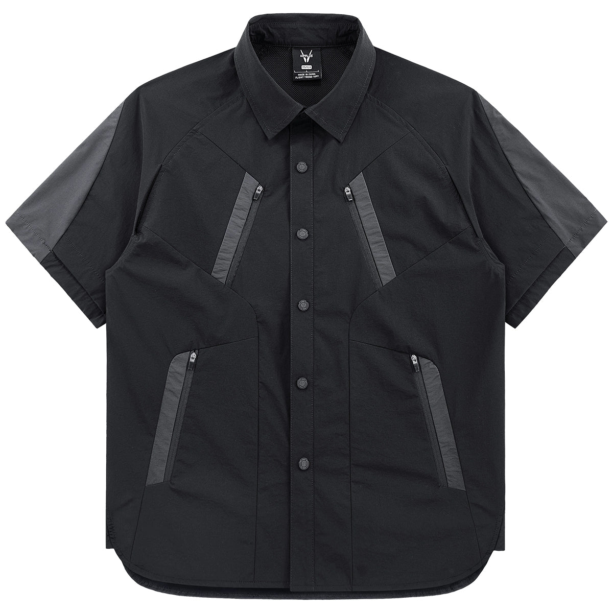 Deconstructed Color-Block Casual Shirt V0589
