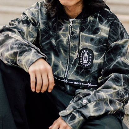 Vintage Hooded Pullover Jacket V0808