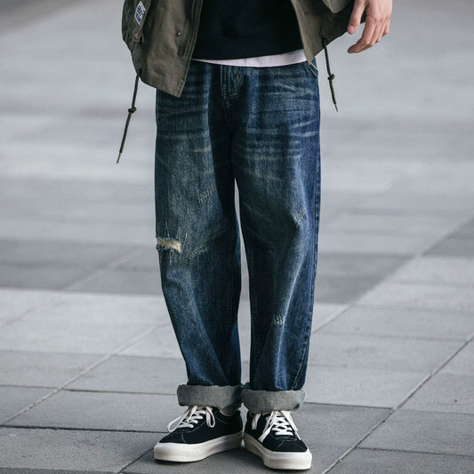 Retro Knife Cut Jeans V0769