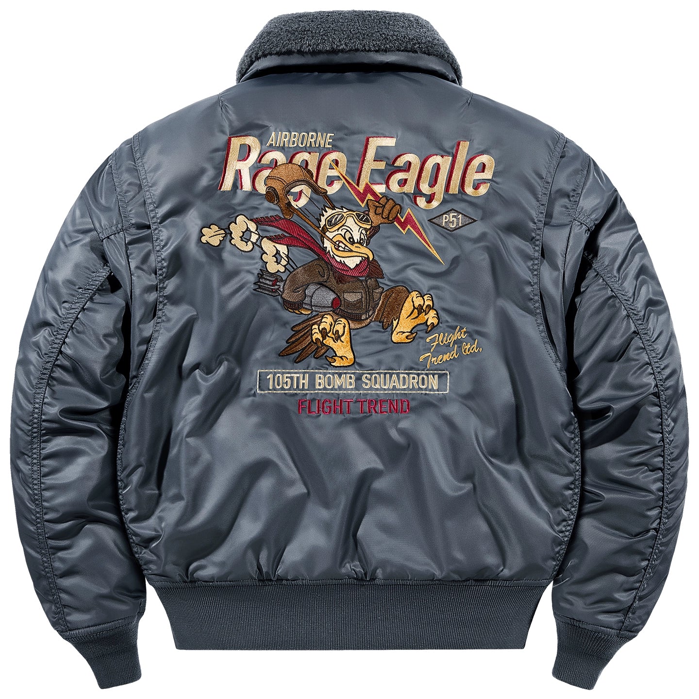 Retro Flight Jacket with Fur Collar V0860